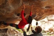 Bouldering in Hueco Tanks on 12/24/2019 with Blue Lizard Climbing and Yoga

Filename: SRM_20191224_1609040.jpg
Aperture: f/3.2
Shutter Speed: 1/200
Body: Canon EOS-1D Mark II
Lens: Canon EF 50mm f/1.8 II