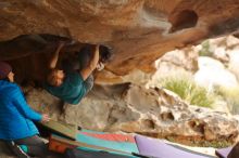 Bouldering in Hueco Tanks on 12/24/2019 with Blue Lizard Climbing and Yoga

Filename: SRM_20191224_1610540.jpg
Aperture: f/2.5
Shutter Speed: 1/200
Body: Canon EOS-1D Mark II
Lens: Canon EF 50mm f/1.8 II