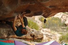 Bouldering in Hueco Tanks on 12/24/2019 with Blue Lizard Climbing and Yoga

Filename: SRM_20191224_1611120.jpg
Aperture: f/3.5
Shutter Speed: 1/200
Body: Canon EOS-1D Mark II
Lens: Canon EF 50mm f/1.8 II