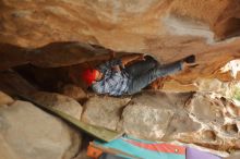 Bouldering in Hueco Tanks on 12/24/2019 with Blue Lizard Climbing and Yoga

Filename: SRM_20191224_1616210.jpg
Aperture: f/2.0
Shutter Speed: 1/200
Body: Canon EOS-1D Mark II
Lens: Canon EF 50mm f/1.8 II