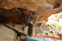 Bouldering in Hueco Tanks on 12/24/2019 with Blue Lizard Climbing and Yoga

Filename: SRM_20191224_1618380.jpg
Aperture: f/2.2
Shutter Speed: 1/200
Body: Canon EOS-1D Mark II
Lens: Canon EF 50mm f/1.8 II