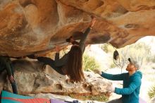 Bouldering in Hueco Tanks on 12/24/2019 with Blue Lizard Climbing and Yoga

Filename: SRM_20191224_1621200.jpg
Aperture: f/4.0
Shutter Speed: 1/250
Body: Canon EOS-1D Mark II
Lens: Canon EF 50mm f/1.8 II