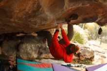 Bouldering in Hueco Tanks on 12/24/2019 with Blue Lizard Climbing and Yoga

Filename: SRM_20191224_1622320.jpg
Aperture: f/3.5
Shutter Speed: 1/250
Body: Canon EOS-1D Mark II
Lens: Canon EF 50mm f/1.8 II