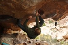 Bouldering in Hueco Tanks on 12/24/2019 with Blue Lizard Climbing and Yoga

Filename: SRM_20191224_1627430.jpg
Aperture: f/2.5
Shutter Speed: 1/250
Body: Canon EOS-1D Mark II
Lens: Canon EF 50mm f/1.8 II