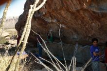 Bouldering in Hueco Tanks on 12/26/2019 with Blue Lizard Climbing and Yoga

Filename: SRM_20191226_1114400.jpg
Aperture: f/7.1
Shutter Speed: 1/250
Body: Canon EOS-1D Mark II
Lens: Canon EF 50mm f/1.8 II