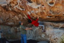 Bouldering in Hueco Tanks on 12/26/2019 with Blue Lizard Climbing and Yoga

Filename: SRM_20191226_1115490.jpg
Aperture: f/5.0
Shutter Speed: 1/250
Body: Canon EOS-1D Mark II
Lens: Canon EF 50mm f/1.8 II
