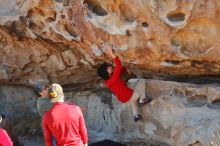 Bouldering in Hueco Tanks on 12/26/2019 with Blue Lizard Climbing and Yoga

Filename: SRM_20191226_1117050.jpg
Aperture: f/4.0
Shutter Speed: 1/250
Body: Canon EOS-1D Mark II
Lens: Canon EF 50mm f/1.8 II