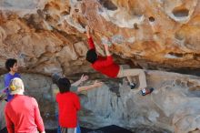 Bouldering in Hueco Tanks on 12/26/2019 with Blue Lizard Climbing and Yoga

Filename: SRM_20191226_1117540.jpg
Aperture: f/4.0
Shutter Speed: 1/250
Body: Canon EOS-1D Mark II
Lens: Canon EF 50mm f/1.8 II