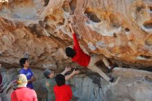 Bouldering in Hueco Tanks on 12/26/2019 with Blue Lizard Climbing and Yoga

Filename: SRM_20191226_1117570.jpg
Aperture: f/4.0
Shutter Speed: 1/250
Body: Canon EOS-1D Mark II
Lens: Canon EF 50mm f/1.8 II