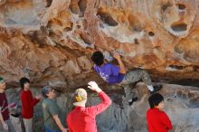Bouldering in Hueco Tanks on 12/26/2019 with Blue Lizard Climbing and Yoga

Filename: SRM_20191226_1119070.jpg
Aperture: f/4.5
Shutter Speed: 1/250
Body: Canon EOS-1D Mark II
Lens: Canon EF 50mm f/1.8 II