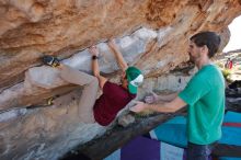 Bouldering in Hueco Tanks on 12/26/2019 with Blue Lizard Climbing and Yoga

Filename: SRM_20191226_1125130.jpg
Aperture: f/3.5
Shutter Speed: 1/250
Body: Canon EOS-1D Mark II
Lens: Canon EF 16-35mm f/2.8 L