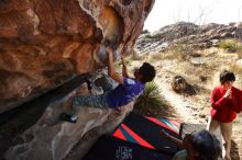 Bouldering in Hueco Tanks on 12/26/2019 with Blue Lizard Climbing and Yoga

Filename: SRM_20191226_1127290.jpg
Aperture: f/6.3
Shutter Speed: 1/500
Body: Canon EOS-1D Mark II
Lens: Canon EF 16-35mm f/2.8 L