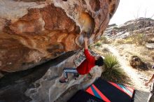 Bouldering in Hueco Tanks on 12/26/2019 with Blue Lizard Climbing and Yoga

Filename: SRM_20191226_1128550.jpg
Aperture: f/5.6
Shutter Speed: 1/500
Body: Canon EOS-1D Mark II
Lens: Canon EF 16-35mm f/2.8 L