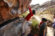 Bouldering in Hueco Tanks on 12/26/2019 with Blue Lizard Climbing and Yoga

Filename: SRM_20191226_1132180.jpg
Aperture: f/7.1
Shutter Speed: 1/500
Body: Canon EOS-1D Mark II
Lens: Canon EF 16-35mm f/2.8 L