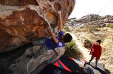 Bouldering in Hueco Tanks on 12/26/2019 with Blue Lizard Climbing and Yoga

Filename: SRM_20191226_1134260.jpg
Aperture: f/6.3
Shutter Speed: 1/500
Body: Canon EOS-1D Mark II
Lens: Canon EF 16-35mm f/2.8 L