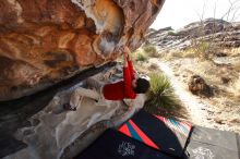 Bouldering in Hueco Tanks on 12/26/2019 with Blue Lizard Climbing and Yoga

Filename: SRM_20191226_1135240.jpg
Aperture: f/6.3
Shutter Speed: 1/500
Body: Canon EOS-1D Mark II
Lens: Canon EF 16-35mm f/2.8 L