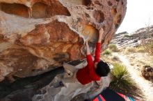 Bouldering in Hueco Tanks on 12/26/2019 with Blue Lizard Climbing and Yoga

Filename: SRM_20191226_1135311.jpg
Aperture: f/5.6
Shutter Speed: 1/500
Body: Canon EOS-1D Mark II
Lens: Canon EF 16-35mm f/2.8 L