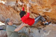 Bouldering in Hueco Tanks on 12/26/2019 with Blue Lizard Climbing and Yoga

Filename: SRM_20191226_1143130.jpg
Aperture: f/5.0
Shutter Speed: 1/320
Body: Canon EOS-1D Mark II
Lens: Canon EF 16-35mm f/2.8 L