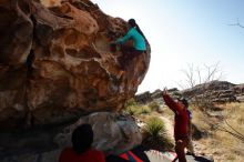 Bouldering in Hueco Tanks on 12/26/2019 with Blue Lizard Climbing and Yoga

Filename: SRM_20191226_1150450.jpg
Aperture: f/9.0
Shutter Speed: 1/320
Body: Canon EOS-1D Mark II
Lens: Canon EF 16-35mm f/2.8 L