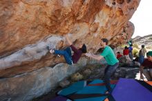 Bouldering in Hueco Tanks on 12/26/2019 with Blue Lizard Climbing and Yoga

Filename: SRM_20191226_1152140.jpg
Aperture: f/5.6
Shutter Speed: 1/320
Body: Canon EOS-1D Mark II
Lens: Canon EF 16-35mm f/2.8 L