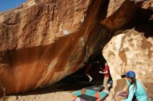 Bouldering in Hueco Tanks on 12/26/2019 with Blue Lizard Climbing and Yoga

Filename: SRM_20191226_1256440.jpg
Aperture: f/8.0
Shutter Speed: 1/250
Body: Canon EOS-1D Mark II
Lens: Canon EF 16-35mm f/2.8 L