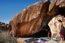 Bouldering in Hueco Tanks on 12/26/2019 with Blue Lizard Climbing and Yoga

Filename: SRM_20191226_1311150.jpg
Aperture: f/8.0
Shutter Speed: 1/250
Body: Canon EOS-1D Mark II
Lens: Canon EF 16-35mm f/2.8 L