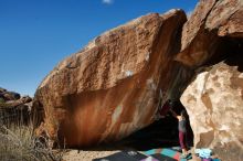 Bouldering in Hueco Tanks on 12/26/2019 with Blue Lizard Climbing and Yoga

Filename: SRM_20191226_1314400.jpg
Aperture: f/8.0
Shutter Speed: 1/250
Body: Canon EOS-1D Mark II
Lens: Canon EF 16-35mm f/2.8 L