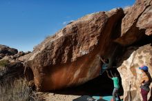 Bouldering in Hueco Tanks on 12/26/2019 with Blue Lizard Climbing and Yoga

Filename: SRM_20191226_1343140.jpg
Aperture: f/8.0
Shutter Speed: 1/250
Body: Canon EOS-1D Mark II
Lens: Canon EF 16-35mm f/2.8 L