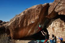 Bouldering in Hueco Tanks on 12/26/2019 with Blue Lizard Climbing and Yoga

Filename: SRM_20191226_1345380.jpg
Aperture: f/9.0
Shutter Speed: 1/250
Body: Canon EOS-1D Mark II
Lens: Canon EF 16-35mm f/2.8 L