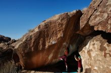 Bouldering in Hueco Tanks on 12/26/2019 with Blue Lizard Climbing and Yoga

Filename: SRM_20191226_1348560.jpg
Aperture: f/9.0
Shutter Speed: 1/250
Body: Canon EOS-1D Mark II
Lens: Canon EF 16-35mm f/2.8 L