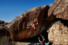 Bouldering in Hueco Tanks on 12/26/2019 with Blue Lizard Climbing and Yoga

Filename: SRM_20191226_1349520.jpg
Aperture: f/9.0
Shutter Speed: 1/250
Body: Canon EOS-1D Mark II
Lens: Canon EF 16-35mm f/2.8 L