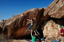 Bouldering in Hueco Tanks on 12/26/2019 with Blue Lizard Climbing and Yoga

Filename: SRM_20191226_1402180.jpg
Aperture: f/9.0
Shutter Speed: 1/250
Body: Canon EOS-1D Mark II
Lens: Canon EF 16-35mm f/2.8 L