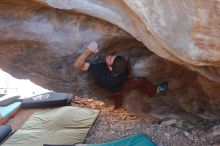 Bouldering in Hueco Tanks on 12/26/2019 with Blue Lizard Climbing and Yoga

Filename: SRM_20191226_1410200.jpg
Aperture: f/3.2
Shutter Speed: 1/250
Body: Canon EOS-1D Mark II
Lens: Canon EF 50mm f/1.8 II