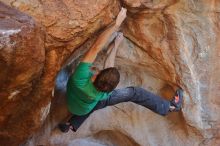 Bouldering in Hueco Tanks on 12/26/2019 with Blue Lizard Climbing and Yoga

Filename: SRM_20191226_1424150.jpg
Aperture: f/3.5
Shutter Speed: 1/250
Body: Canon EOS-1D Mark II
Lens: Canon EF 50mm f/1.8 II