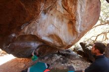 Bouldering in Hueco Tanks on 12/26/2019 with Blue Lizard Climbing and Yoga

Filename: SRM_20191226_1436150.jpg
Aperture: f/3.2
Shutter Speed: 1/250
Body: Canon EOS-1D Mark II
Lens: Canon EF 16-35mm f/2.8 L