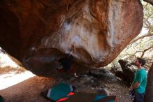 Bouldering in Hueco Tanks on 12/26/2019 with Blue Lizard Climbing and Yoga

Filename: SRM_20191226_1438270.jpg
Aperture: f/4.0
Shutter Speed: 1/250
Body: Canon EOS-1D Mark II
Lens: Canon EF 16-35mm f/2.8 L
