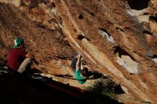 Bouldering in Hueco Tanks on 12/26/2019 with Blue Lizard Climbing and Yoga

Filename: SRM_20191226_1503240.jpg
Aperture: f/18.0
Shutter Speed: 1/250
Body: Canon EOS-1D Mark II
Lens: Canon EF 16-35mm f/2.8 L