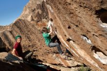 Bouldering in Hueco Tanks on 12/26/2019 with Blue Lizard Climbing and Yoga

Filename: SRM_20191226_1503370.jpg
Aperture: f/3.5
Shutter Speed: 1/640
Body: Canon EOS-1D Mark II
Lens: Canon EF 16-35mm f/2.8 L