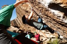 Bouldering in Hueco Tanks on 12/26/2019 with Blue Lizard Climbing and Yoga

Filename: SRM_20191226_1508230.jpg
Aperture: f/4.5
Shutter Speed: 1/400
Body: Canon EOS-1D Mark II
Lens: Canon EF 16-35mm f/2.8 L