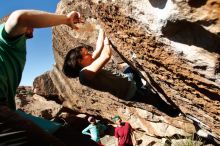 Bouldering in Hueco Tanks on 12/26/2019 with Blue Lizard Climbing and Yoga

Filename: SRM_20191226_1508231.jpg
Aperture: f/4.5
Shutter Speed: 1/400
Body: Canon EOS-1D Mark II
Lens: Canon EF 16-35mm f/2.8 L