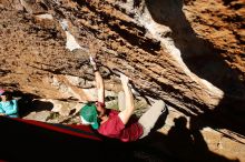 Bouldering in Hueco Tanks on 12/26/2019 with Blue Lizard Climbing and Yoga

Filename: SRM_20191226_1509390.jpg
Aperture: f/5.6
Shutter Speed: 1/400
Body: Canon EOS-1D Mark II
Lens: Canon EF 16-35mm f/2.8 L