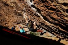 Bouldering in Hueco Tanks on 12/26/2019 with Blue Lizard Climbing and Yoga

Filename: SRM_20191226_1513050.jpg
Aperture: f/6.3
Shutter Speed: 1/500
Body: Canon EOS-1D Mark II
Lens: Canon EF 16-35mm f/2.8 L