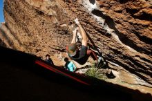 Bouldering in Hueco Tanks on 12/26/2019 with Blue Lizard Climbing and Yoga

Filename: SRM_20191226_1513100.jpg
Aperture: f/5.6
Shutter Speed: 1/500
Body: Canon EOS-1D Mark II
Lens: Canon EF 16-35mm f/2.8 L