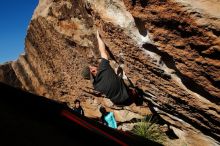 Bouldering in Hueco Tanks on 12/26/2019 with Blue Lizard Climbing and Yoga

Filename: SRM_20191226_1513140.jpg
Aperture: f/6.3
Shutter Speed: 1/500
Body: Canon EOS-1D Mark II
Lens: Canon EF 16-35mm f/2.8 L