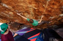 Bouldering in Hueco Tanks on 12/26/2019 with Blue Lizard Climbing and Yoga

Filename: SRM_20191226_1550450.jpg
Aperture: f/3.5
Shutter Speed: 1/250
Body: Canon EOS-1D Mark II
Lens: Canon EF 16-35mm f/2.8 L