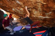 Bouldering in Hueco Tanks on 12/26/2019 with Blue Lizard Climbing and Yoga

Filename: SRM_20191226_1557100.jpg
Aperture: f/4.0
Shutter Speed: 1/250
Body: Canon EOS-1D Mark II
Lens: Canon EF 16-35mm f/2.8 L