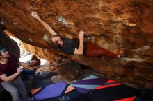 Bouldering in Hueco Tanks on 12/26/2019 with Blue Lizard Climbing and Yoga

Filename: SRM_20191226_1600231.jpg
Aperture: f/5.6
Shutter Speed: 1/250
Body: Canon EOS-1D Mark II
Lens: Canon EF 16-35mm f/2.8 L