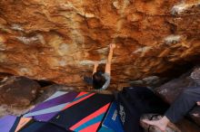 Bouldering in Hueco Tanks on 12/26/2019 with Blue Lizard Climbing and Yoga

Filename: SRM_20191226_1601290.jpg
Aperture: f/4.5
Shutter Speed: 1/250
Body: Canon EOS-1D Mark II
Lens: Canon EF 16-35mm f/2.8 L