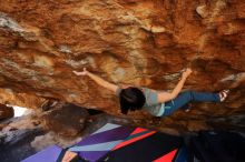 Bouldering in Hueco Tanks on 12/26/2019 with Blue Lizard Climbing and Yoga

Filename: SRM_20191226_1601340.jpg
Aperture: f/5.0
Shutter Speed: 1/250
Body: Canon EOS-1D Mark II
Lens: Canon EF 16-35mm f/2.8 L