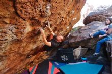 Bouldering in Hueco Tanks on 12/26/2019 with Blue Lizard Climbing and Yoga

Filename: SRM_20191226_1617050.jpg
Aperture: f/3.5
Shutter Speed: 1/250
Body: Canon EOS-1D Mark II
Lens: Canon EF 16-35mm f/2.8 L